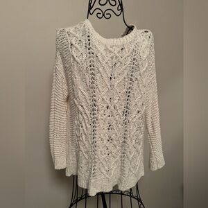 LC Lauren Conrad Ivory Knit Sweater